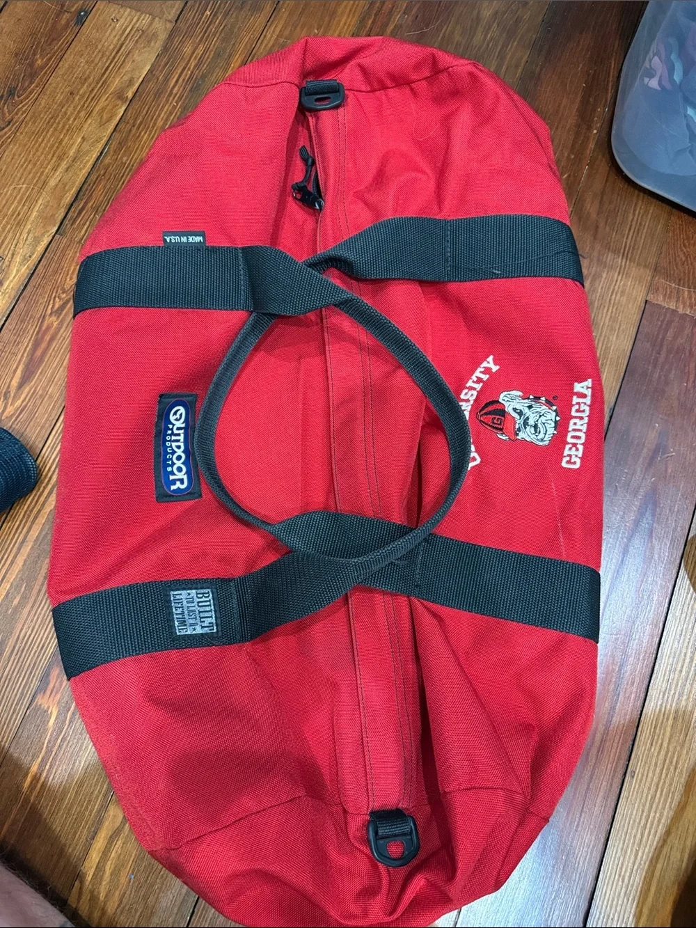 Outdoor Products University of Georgia Bulldogs Red Canvas Duffel Gym Bag